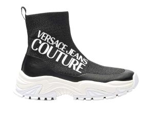 Versace Jeans Couture γυναικεία sneakers με μεταλλιζέ όψη και logo print – 73VA3SV5ZS427 – Χρυσό