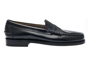 Sebago® ανδρικά penny loafers δερμάτινα “Classic Dan” – L7000300-902W – Μαύρο